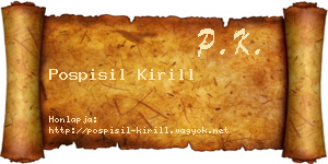 Pospisil Kirill névjegykártya